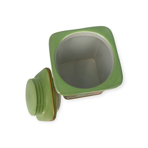 Vintage Oneida Ceramic Canister with Sealed Lid Camellia Kitchen Decor Container - Picture 3 of 6